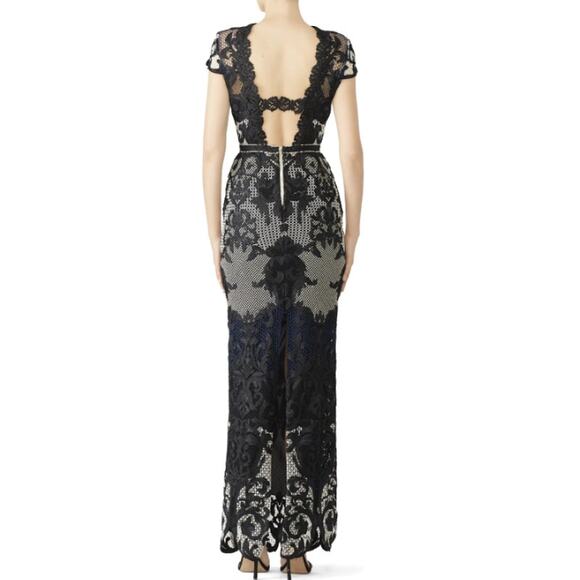 BHLDN Marchesa Notte Waldon Maxi Dress Embroidered Lace Backless Formal Gown - Picture 15 of 16